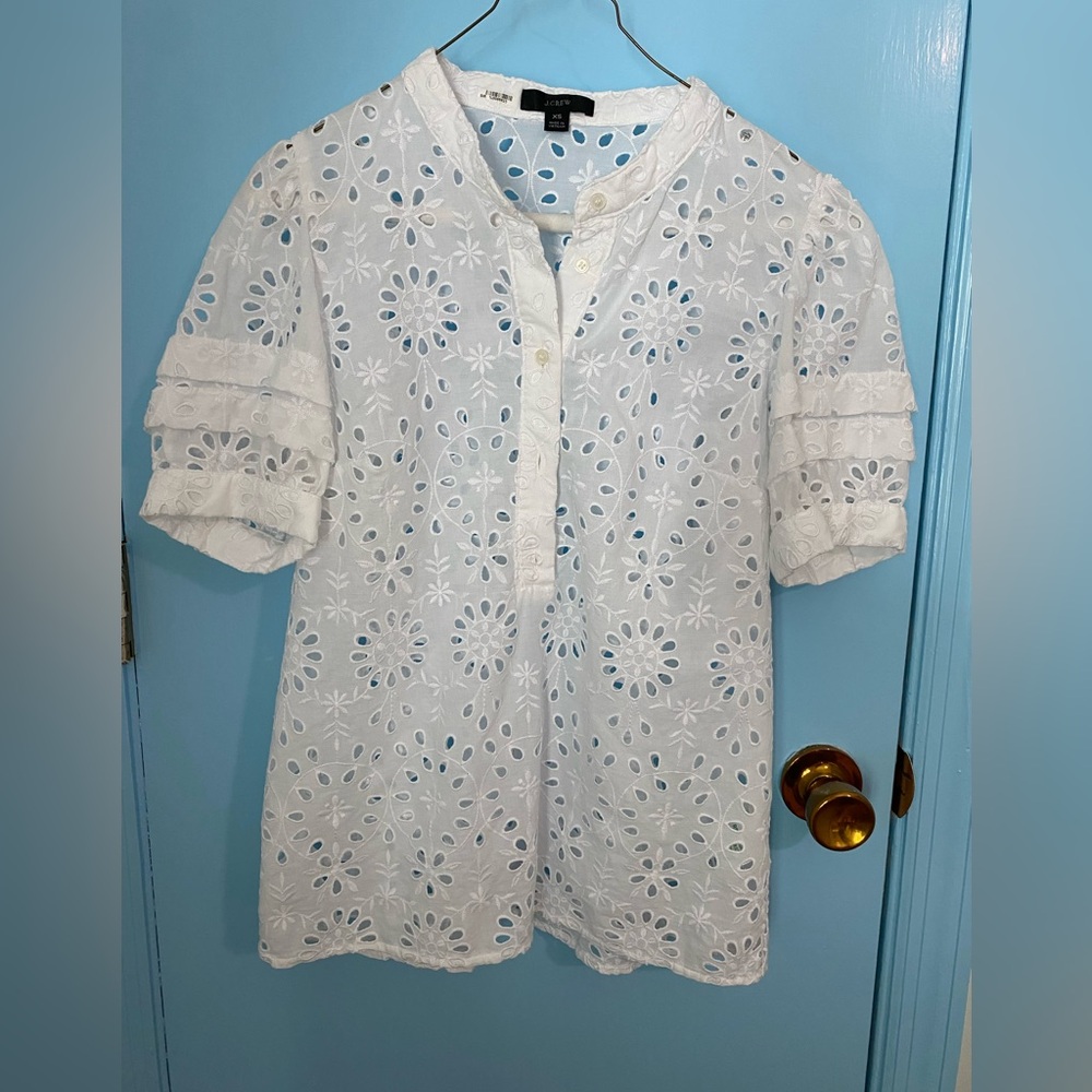 J Crew Lace Blouse XS